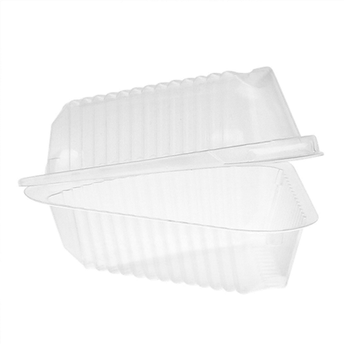Showpie Pie Wedge Container With Hinged Lid 9X5.2X5.2 IN OPS Clear Deep 500/Case
