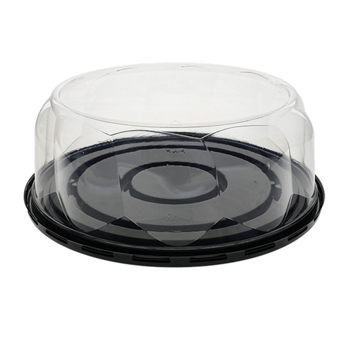 Bakery Container & Lid Combo With Dome Lid 8X3.5 IN PET Clear Swirl 100/Case