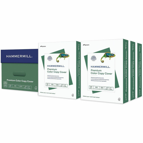 Premium Color Copy Paper 8.5X11 IN White 100LB Heavyweight 100 Bright 250 Sheets/Pack 6 Packs/Case