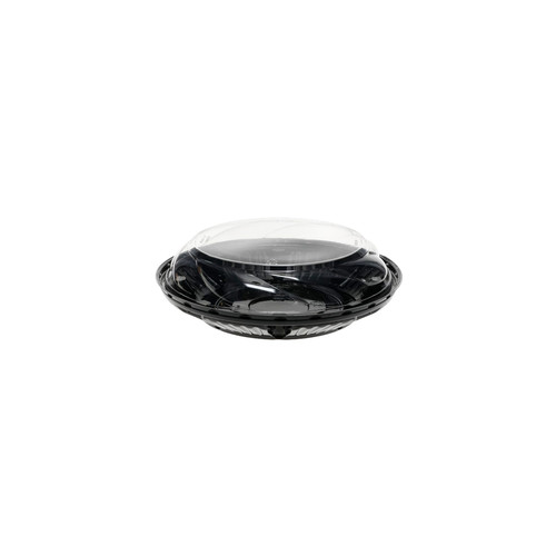 Pie Container & Lid Combo With Dome Lid 9X1.5 IN PET Clear Black Round Swirl 100/Case