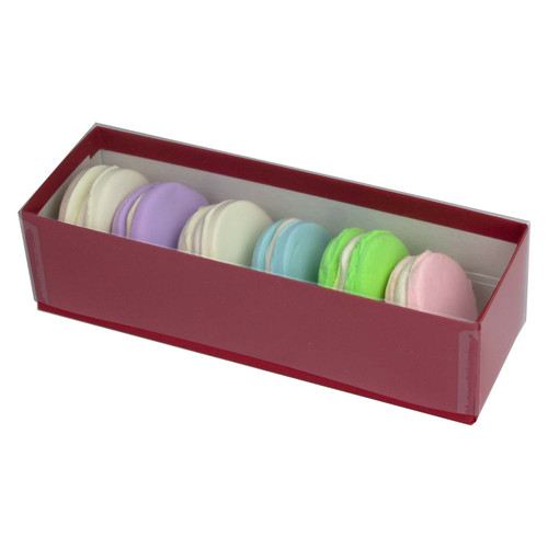 VIEWit Candy Box With Vinyl Lid 8.125X2.625X2.0625 IN Red 100/Case