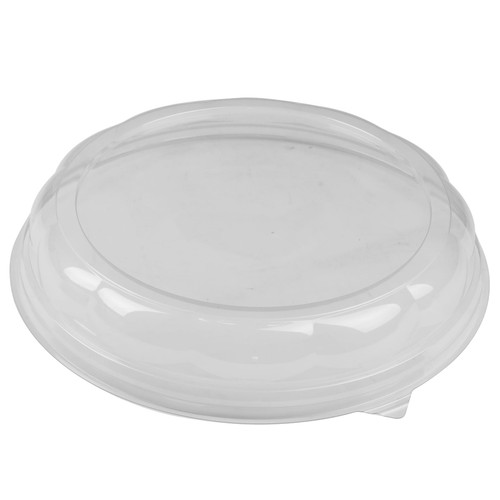 RoseDome Lid Dome 12X2 IN 1 Compartment PET Clear Round For Bakery Container Unhinged 75/Case