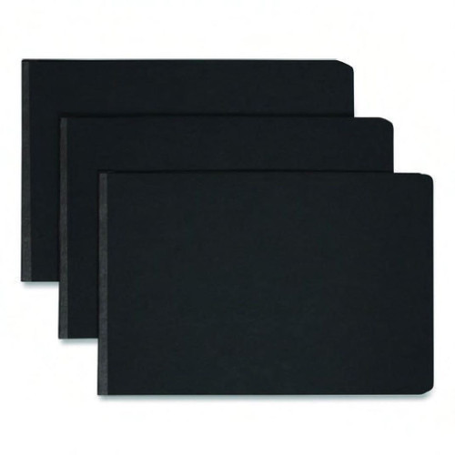 Report Cover Black Pressboard Prong Fastener 1/Each