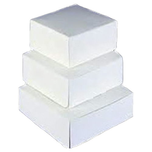Cake Box 1/2 Size 19.5X14X4 IN White 2-Piece 100/Case