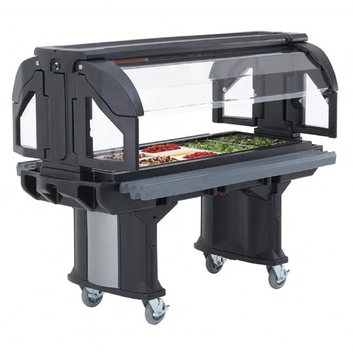 Versa Serving Counter 6 FT Black Food Bar 1/Each