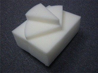 Foam End Cap 2.75X13.25X32 IN White Polyethylene Foam D/C Laminated 2 Piece Set 2.2 1/Each