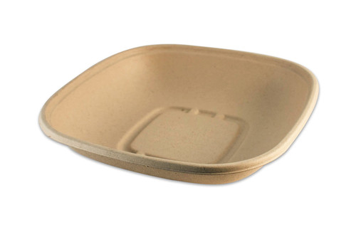 Bowl 48 OZ Bamboo Plant Fiber Natural Square Freezer Safe 400/Case