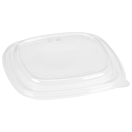Lid PET Clear Square For 24-32 OZ Paper Bowl 300/Case