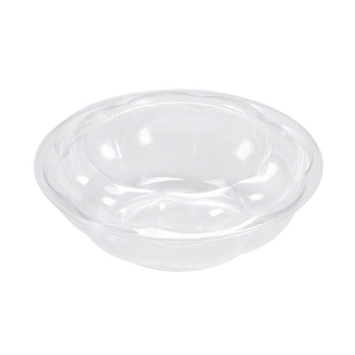Victoria Bay Salad Bowl & Lid Combo With Dome Lid 64 OZ PET Clear Round Unhinged 100/Case