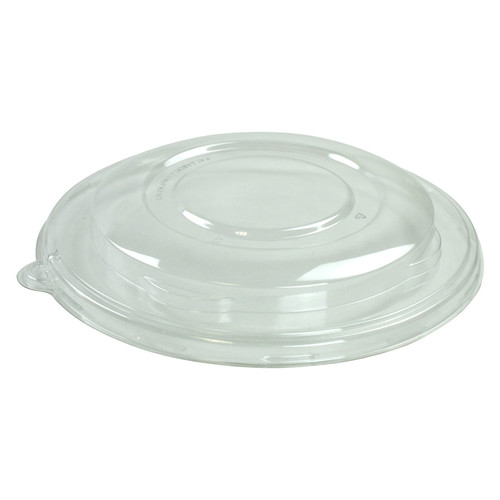 Lid High Dome 8.4X1.15 IN 1 Compartment PET Clear Round For 24-32-48 OZ Bowl Unhinged 300/Case
