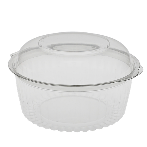 Sho-Bowl Bowl Hinged With Dome Lid 32 OZ PET Clear Round 150/Case