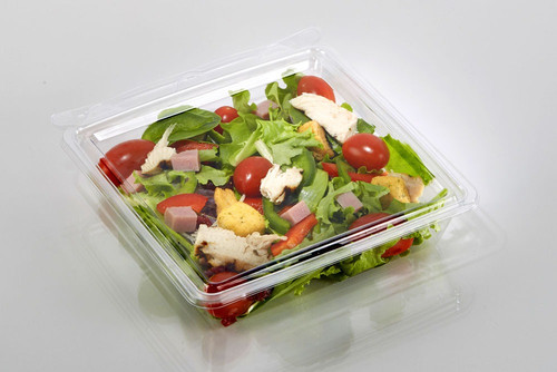 Fresh N' Sealed® Bowl 24 OZ PET Clear Square Tamper-Evident 160/Case