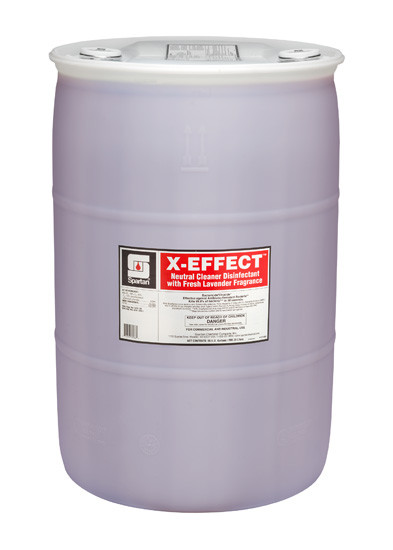 X-EFFECT® Fresh Lavender One-Step Disinfectant 55 GAL Multi Surface Non-Alkaline Concentrate 1/Drum