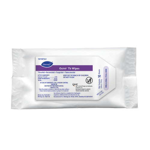 Oxivir® Disinfectant Wipe Virucidal Bactericidal Fungicidal Tuberculocidal 10 Count/Pack 12 Packs/Case 120 Count/Case