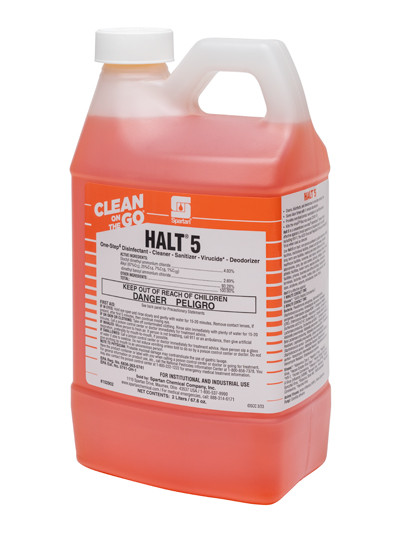 Halt® 5 Fresh Scent Disinfectant Cleaner 2 L Alkaline One Step 4/Case