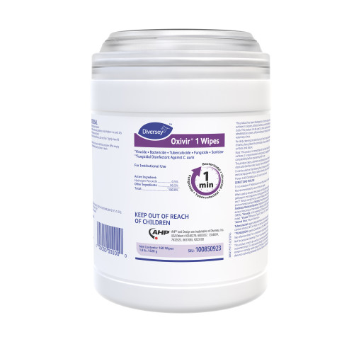 Oxivir® 1 One-Step Disinfectant Multi Surface Wipe Accelerated Hydrogen Peroxide (AHP®) 160 Count/Pack 12 Packs/Case