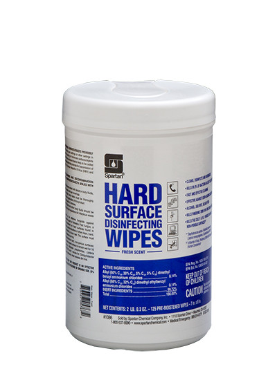 Hard Surface Disinfecting Wipes Fresh Scent Disinfectant Multi Surface Alkaline Wipe RTU 125 Count/Pack 6 Packs/Case
