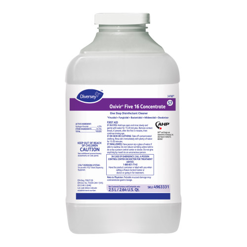 Oxivir® Five 16 One-Step Disinfectant Cleaner 2.5 L Multi Surface Liquid Concentrate AHP® 2/Case