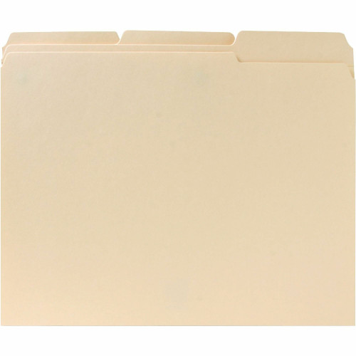File Folder Manila 2PLY Heavyweight 1/3 Tab Cut Letter Assorted File Tab Position 100 Count/Box