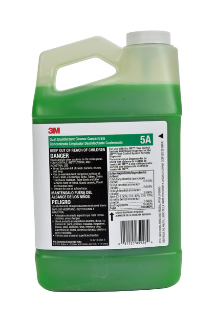 3M™ 5A Pleasant Scent One-Step Disinfectant 64 FLOZ Multi Surface Concentrate Quat No Rinse 1/Box