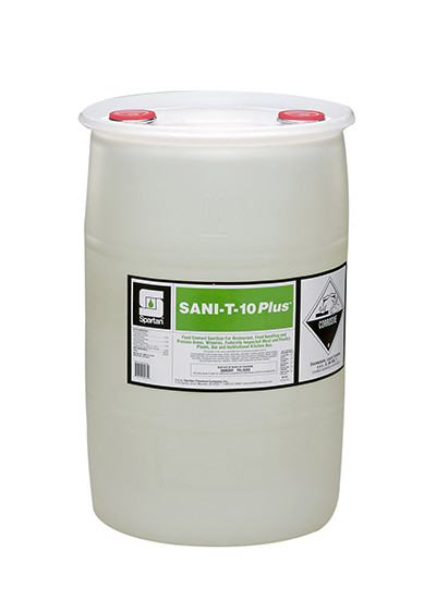 Sani-T-10 Plus® Unscented Food Service Sanitizer 30 GAL Multi Surface Food Contact Neutral RTU Quat 1/Drum