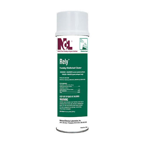 RELY Disinfectant Cleaner 2.75X2.75X9.5 IN 18 FLOZ Foam 12/Case