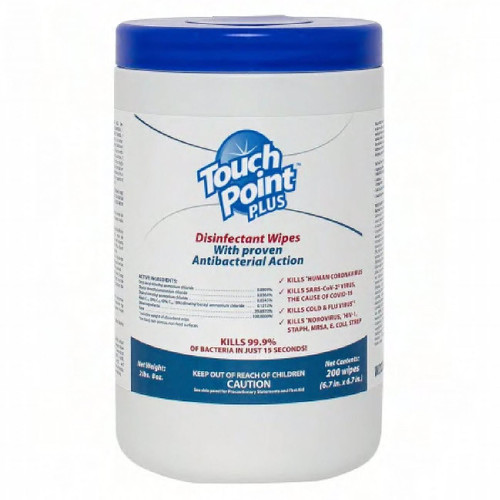 Touch Point® Plus Citrus Scent Disinfectant Textile Wipe 200 Count/Pack 6 Packs/Case