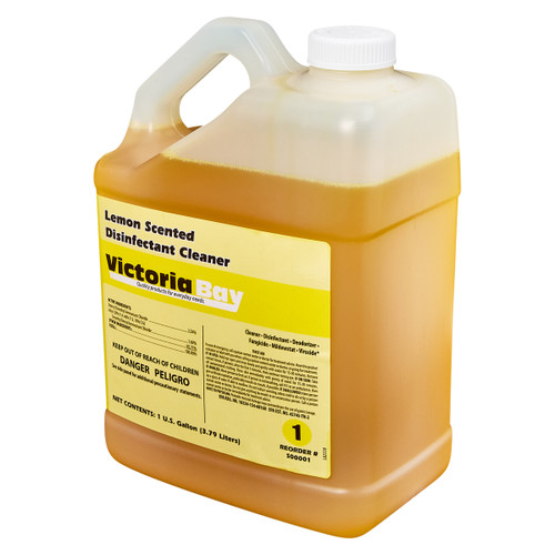 Victoria Bay Lemon Scented Disinfectant Cleaner CMS #1 1 GAL 2/Case