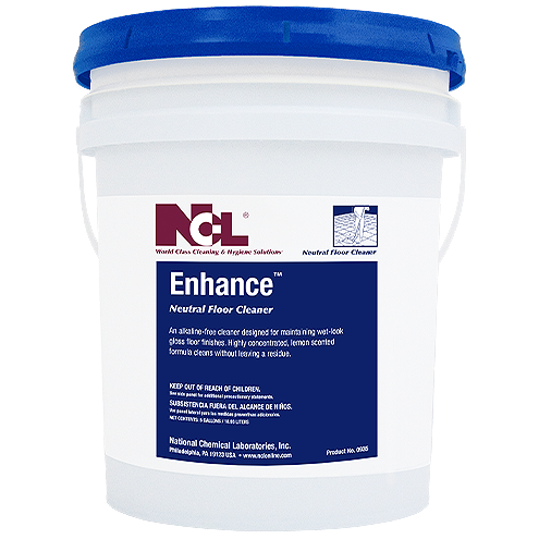 ENHANCE Lemon Floor Cleaner 6X6X12 IN 1 GAL Neutral Concentrate 4/Case