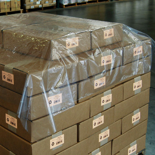 Pallet Sheet 75X75 IN Clear LDPE 1.25MIL Poly Gusset 200/Case