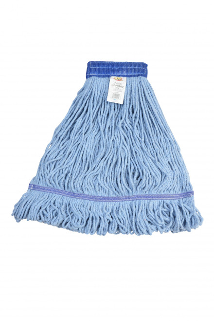 Mop Head Large (LG) Blue Cotton 4PLY Loop End 5IN Headband 1/Each