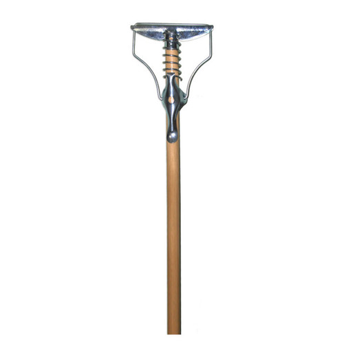 Wet Mop Handle 54X1.125 IN Metal Wood Clamp Style 1/Each