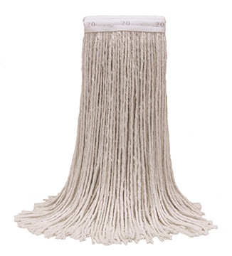 MaxiRayon™ Mop Head 15X6X1 IN 16 OZ White 4PLY Cut End 1.25IN Narrow Headband 1/Each