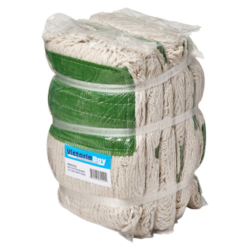 Bristles Mop Head White Cotton 4PLY Cut End Refill 12/Case