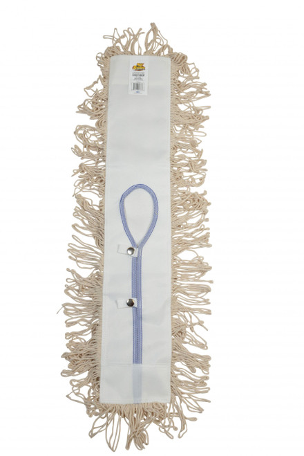 Dust Mop 24X3 IN Natural Cotton Loop End Launderable 1/Each