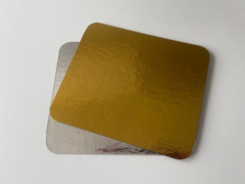 Cake Board 6X9 IN Gold Silver Rectangle Round Corner 500/Case