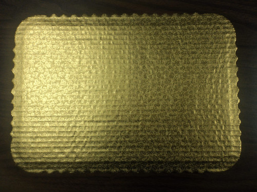 Cake Board 1/4 Size 13.75X9.75 IN Corrugated Paperboard Gold Rectangle 100/Case