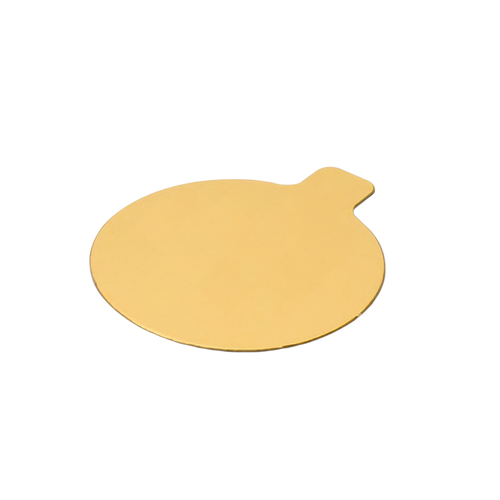 Cake Board 3.25 IN Paperboard Gold Round With Tab 500/Case