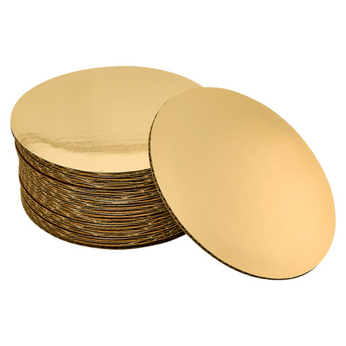 Cake Board 7 IN Paperboard Gold Round 200/Case