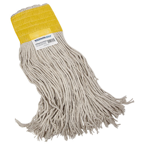 Victoria Bay Mop Head #24 White Red Cotton Synthetic Blend Cut End 5 IN Headband 12 Count/Case