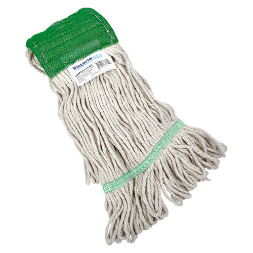 Victoria Bay Mop Head Small (SM) White Yellow Cotton Synthetic Blend Looped 5 IN Headband 12 Count/Case