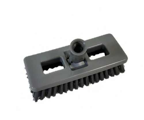 Scrub Brush 10 IN Plastic Gray Swivel 1/Each