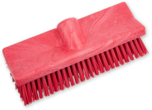 Sparta® Deck Brush 10 IN Plastic Red Color Coded Bi-Level 1/Each