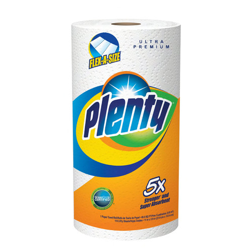 Plenty Household & Kitchen Roll Paper Towel 110 Sheets/Roll 12 Rolls/Case