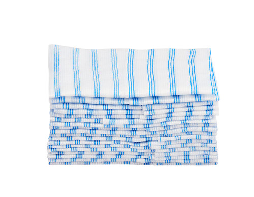 Hygen™ Cleaning Cloth 12X12 IN Microfiber White Blue Disposable 600/Case
