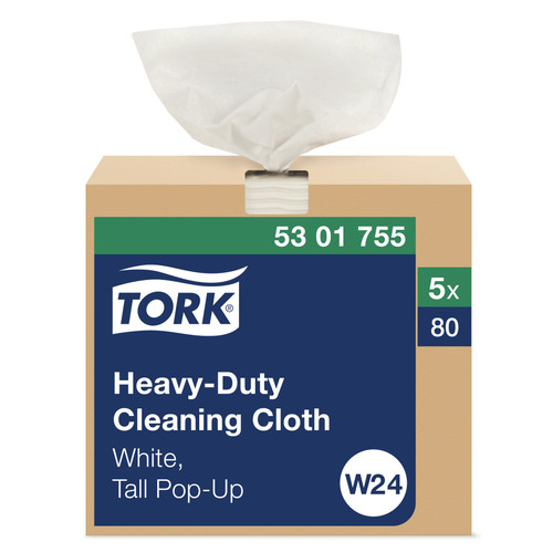 Tork All Purpose Cleaning Cloth  16.125X8.27 IN White Interfold Embossed Pop-Up Box Refill 80 Count/Pack