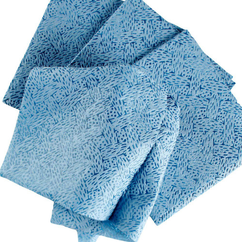 WypAll® Cleaning Wipe 12X12.5 IN Fusion-Soufflage Blue 1/4 Fold Oil Grease Ink 66 Count/Pack 8 Packs/Case 528 Count/Case