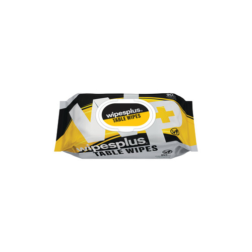 WipesPlus® Table Food Service Cleaning Wipe White Refill 90 Count/Pack 12 Packs/Case