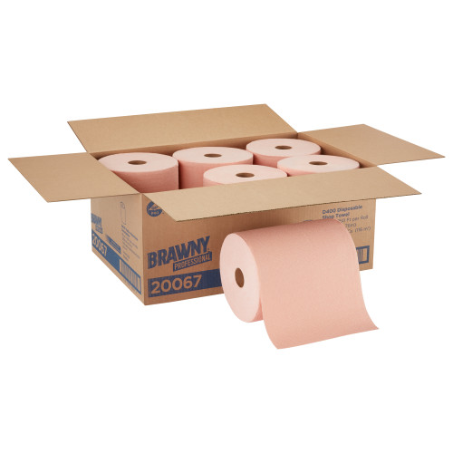 Brawny® Professional Cleaning Wipe 10X10 IN 250 FT 1 DRC Orange Refill Roll 6/Case