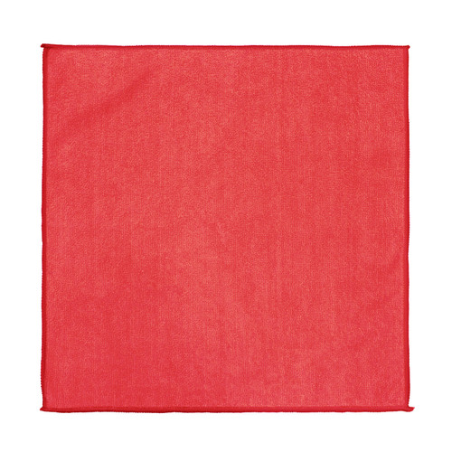 Victoria Bay Cleaning Cloth 16X16 IN Microfiber Red 24/Pack